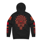 Red Mosaic Hoodie - Black