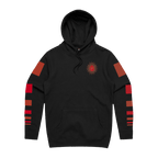Red Mosaic Hoodie - Black
