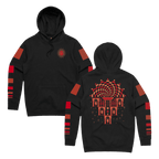 Red Mosaic Hoodie - Black
