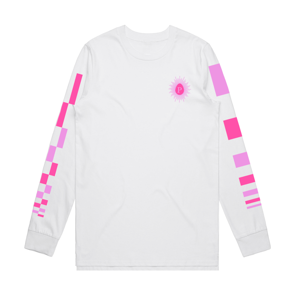 Pink Mosaic Longsleeve - White