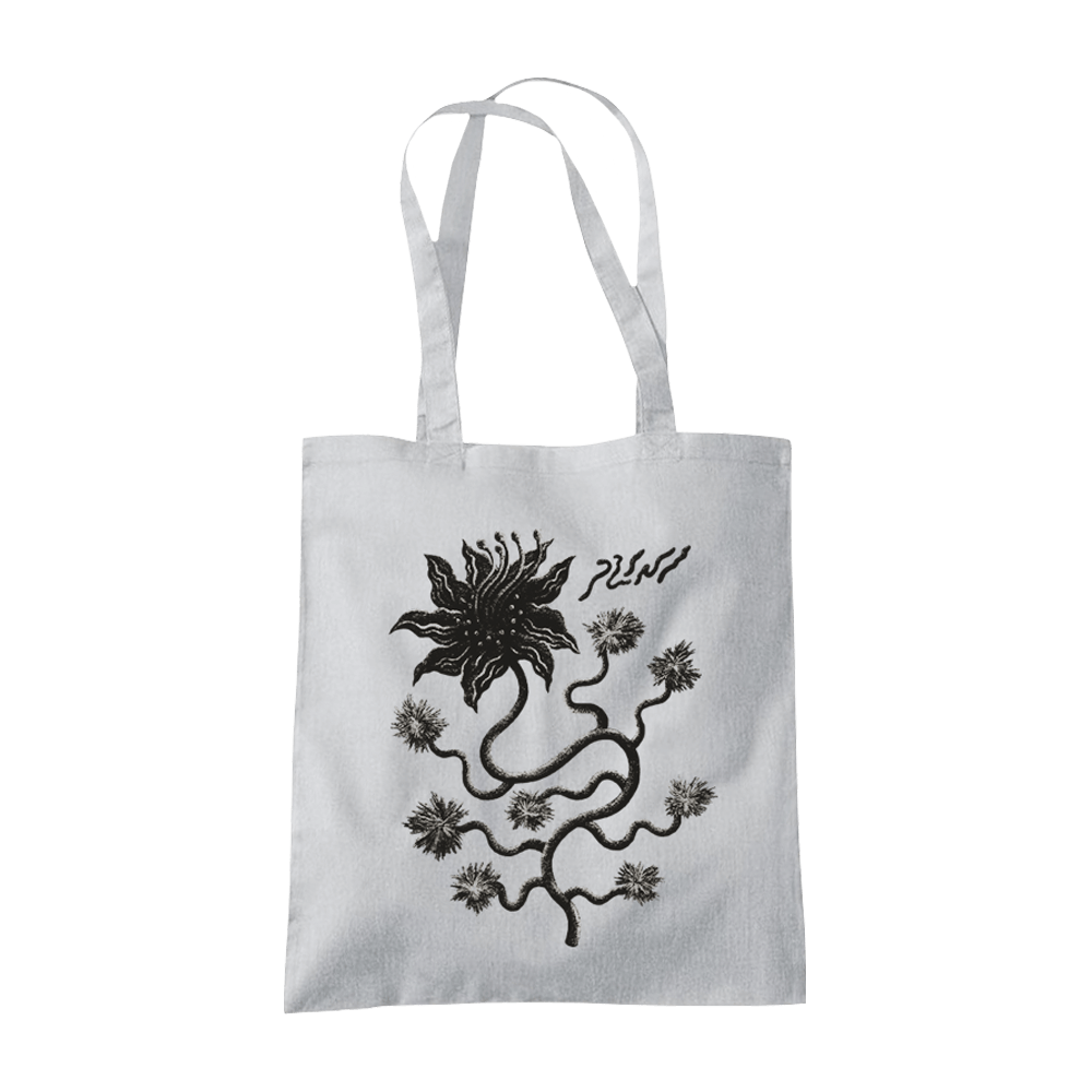 Flower Tote Bag - Grey